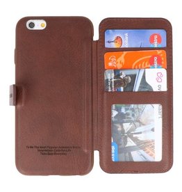 BAOHU Back Cover Book Design Hoesje voor iPhone 6 Mocca