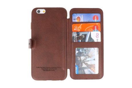 BAOHU Back Cover Book Design Hoesje Geschikt voor iPhone 6 Plus Mocca