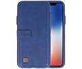 BAOHU Back Cover Book Design Hoesje Geschikt voor iPhone X Blauw
