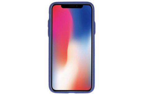 Back Cover Book Design Hoesje voor iPhone X Blauw