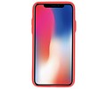 BAOHU Back Cover Book Design Hoesje Geschikt voor iPhone X Rood