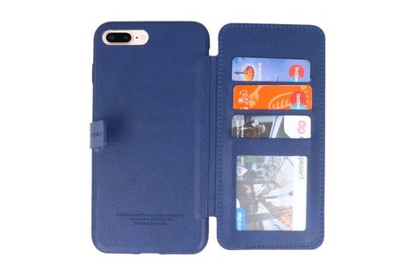 Back Cover Book Design Hoesje voor iPhone 8 Plus Blauw