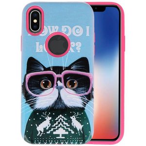 BAOHU 3D Print Hard Case - Hoesje Geschikt voor iPhone X I Look