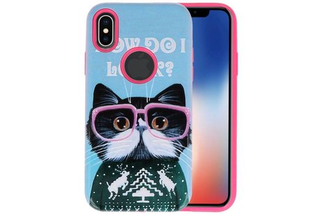 BAOHU 3D Print Hard Case - Hoesje Geschikt voor iPhone X I Look