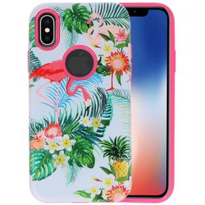 BAOHU 3D Print Hard Case - Hoesje Geschikt voor iPhone X Flamingo