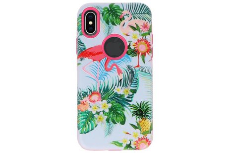 3D Print Hard Case voor iPhone X Flamingo