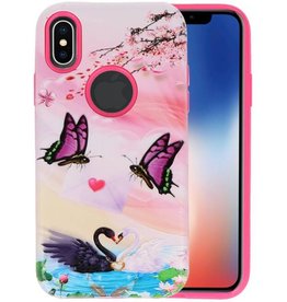 BAOHU 3D Print Hard Case voor iPhone X Vlinder