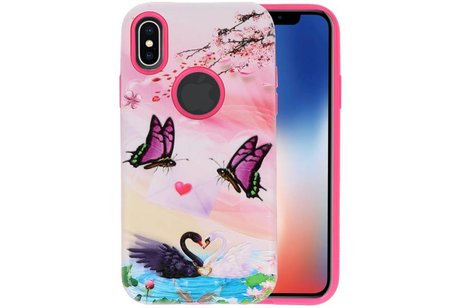 BAOHU 3D Print Hard Case - Hoesje Geschikt voor iPhone X Vlinder