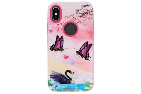 BAOHU 3D Print Hard Case - Hoesje Geschikt voor iPhone X Vlinder