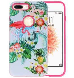 BAOHU 3D Print Hard Case voor iPhone 8 Plus Flamingo