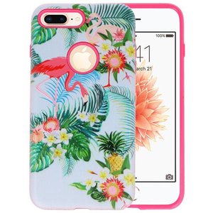 BAOHU 3D Print Hard Case - Hoesje Geschikt voor iPhone 8 Plus Flamingo
