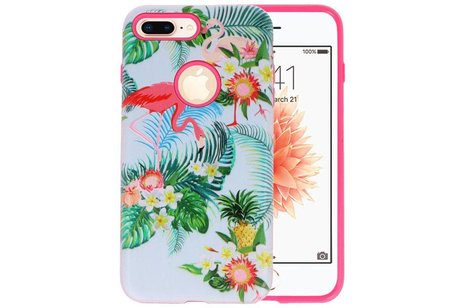 BAOHU 3D Print Hard Case - Hoesje Geschikt voor iPhone 8 Plus Flamingo