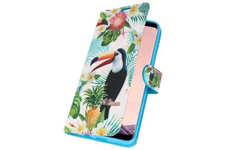 BAOHU Bookstyle Hoesje - Hoesje Geschikt voor Samsung Galaxy S8 Plus 3D Print Toekan