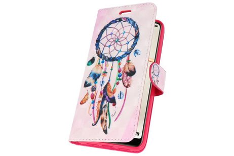 BAOHU Bookstyle Hoesje - Hoesje Geschikt voor Huawei P20 3D Print Dromenvanger