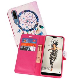 BAOHU Bookstyle Hoesje voor Huawei P20 3D Print Dromenvanger
