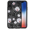 Diamant Lotus Hoesjes Cases voor iPhone X Wit