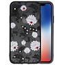 Diamant Lotus Hoesjes Cases voor iPhone X Wit