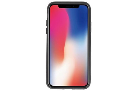 Borduurwerk Hert Back Cases voor iPhone X Zwart