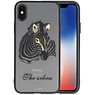 BAOHU Dieren TPU Hoesjes Cases voor iPhone X Zebra