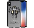 Dieren TPU Hoesjes Cases voor iPhone X Olifant