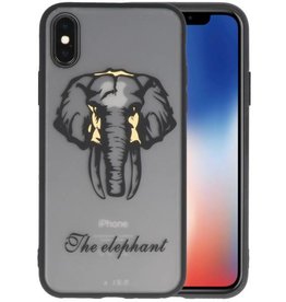 Dieren TPU Hoesjes Cases voor iPhone X Olifant