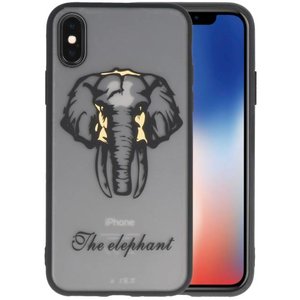 BAOHU Dieren TPU Hoesjes Cases - Hoesje Geschikt voor iPhone X Olifant