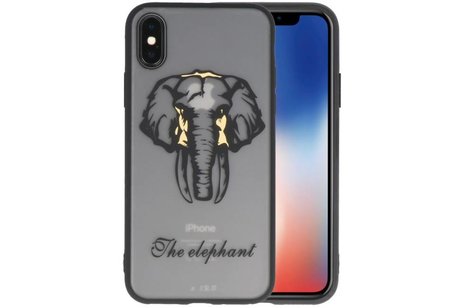BAOHU Dieren TPU Hoesjes Cases - Hoesje Geschikt voor iPhone X Olifant