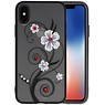 BAOHU Diamant Lelies Hoesjes Cases voor iPhone X Wit