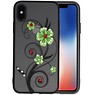 Diamant Lelies Hoesjes Cases voor iPhone X Groen