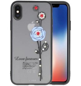 Love forever hoesjes cases voor iPhone X blauw