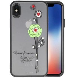 Love forever hoesjes cases voor iPhone X groen