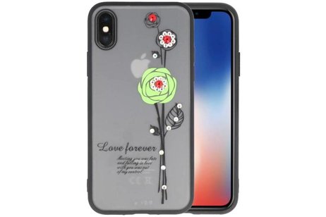 BAOHU Love forever hoesjes cases Geschikt voor iPhone X groen