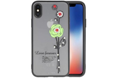 Love forever hoesjes cases voor iPhone X groen