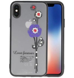 BAOHU Love forever hoesjes cases voor iPhone X paars