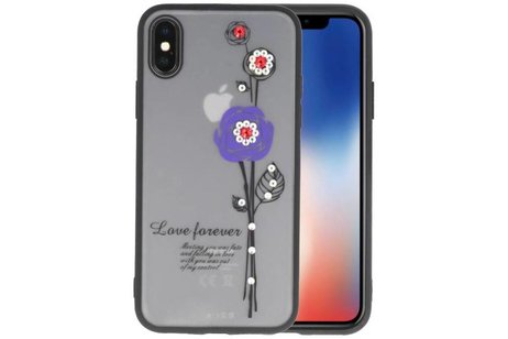 Love forever hoesjes cases voor iPhone X paars