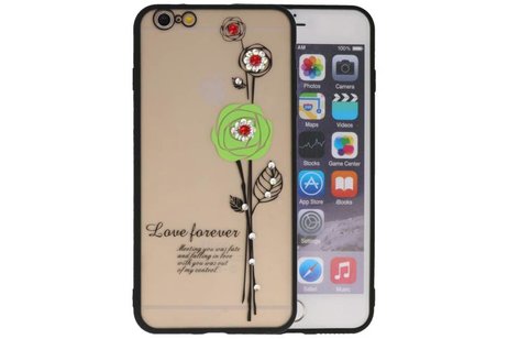 BAOHU Love Forever Hoesjes Geschikt voor iPhone 6 / 6s Plus Groen