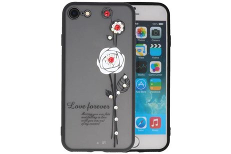 Love Forever Hoesjes voor iPhone 8 Wit