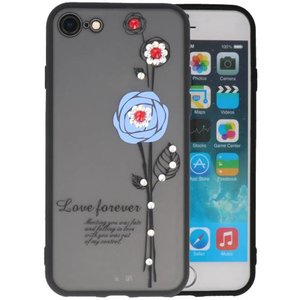 BAOHU Love Forever Hoesjes Geschikt voor iPhone 8 Blauw