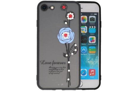 Love Forever Hoesjes voor iPhone 8 Blauw