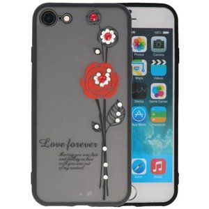 Love Forever Hoesjes Geschikt voor iPhone 8 Rood