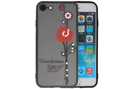 Love Forever Hoesjes Geschikt voor iPhone 8 Rood