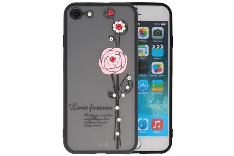BAOHU Love Forever Hoesjes Geschikt voor iPhone 8 Roze