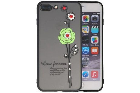 BAOHU Love Forever Hoesjes Geschikt voor iPhone 7 / 8 Plus Groen