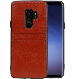 Back Cover 2 Pasjes Hoesje voor Galaxy S9 Plus Bruin