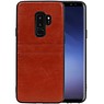 Back Cover 2 Pasjes Hoesje voor Galaxy S9 Plus Bruin