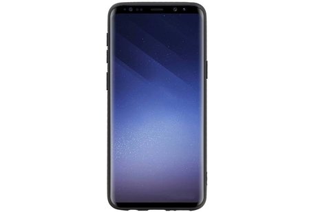 BAOHU Back Cover met 2 Pasjeshouder Hoesje Geschikt voor Samsung Galaxy S9 Plus Bruin