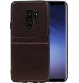 Back Cover 2 Pasjes Hoesje voor Samsung Galaxy S9 Plus Mocca