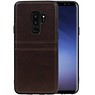 BAOHU Back Cover 2 Pasjes Hoesje voor Samsung Galaxy S9 Plus Mocca