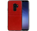 BAOHU Back Cover met 2 Pasjeshouder Hoesje Geschikt voor Samsung Galaxy S9 Plus Rood