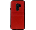BAOHU Back Cover met 2 Pasjeshouder Hoesje Geschikt voor Samsung Galaxy S9 Plus Rood